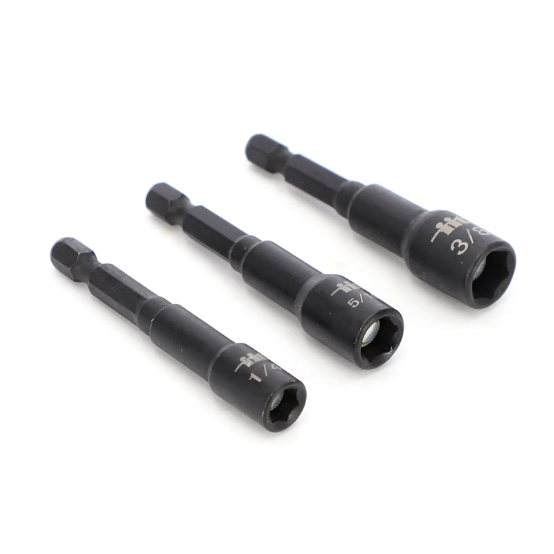 IIT PRO 3PC 2-1/2'' QUICK RELEASE MAGNETIC NUT SETTERS SAE