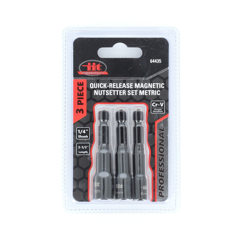 IIT PRO 3PC QUICK CHANGE MAGNETIC NUT SETTER METRIC