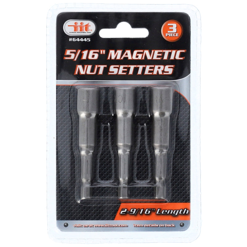 IIT 3pc MAGNETIC NUT SETTER- 2-9/16''x 5/16
