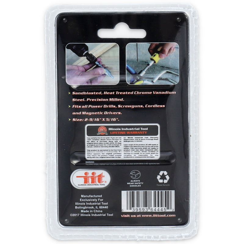 IIT 3pc MAGNETIC NUT SETTER- 2-9/16''x 5/16