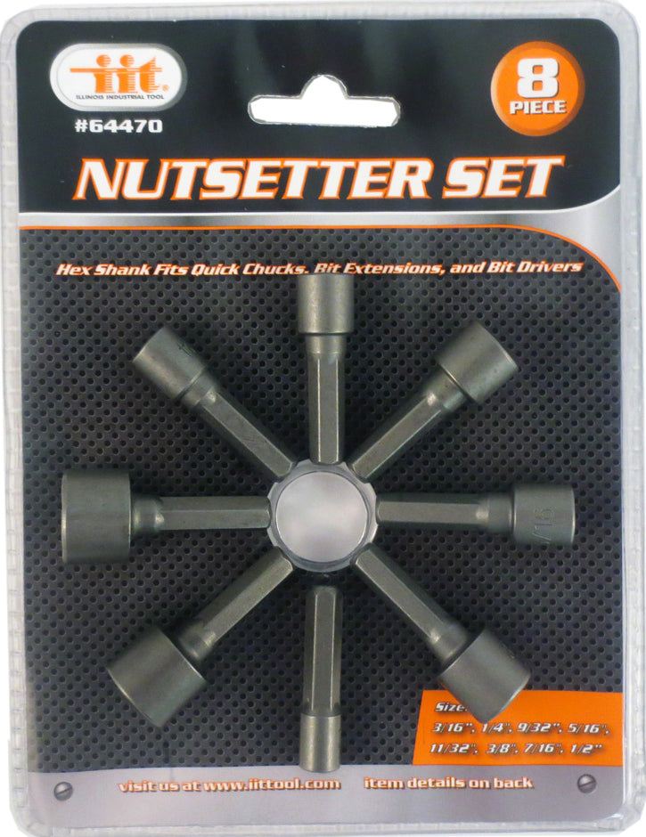 IIT 8pc NUTSETTER WITH HEX SHANK