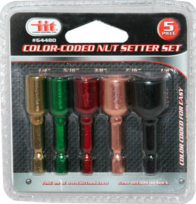 IIT 5pc COLOR-CODED NUTSETTER SET