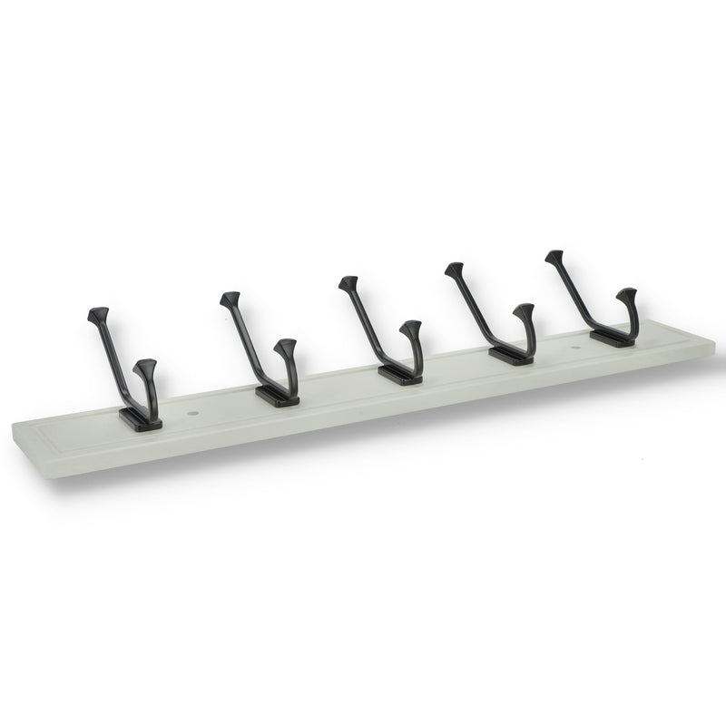 64605CB-CROWN 5 HOOK WALL MOUNT COAT RACK 27''