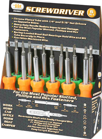 IIT 6 in 1 FLIP OVER SCREWDRIVER