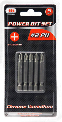 65080-IIT 5pc #2 PHILLIPS BIT SET-CRV