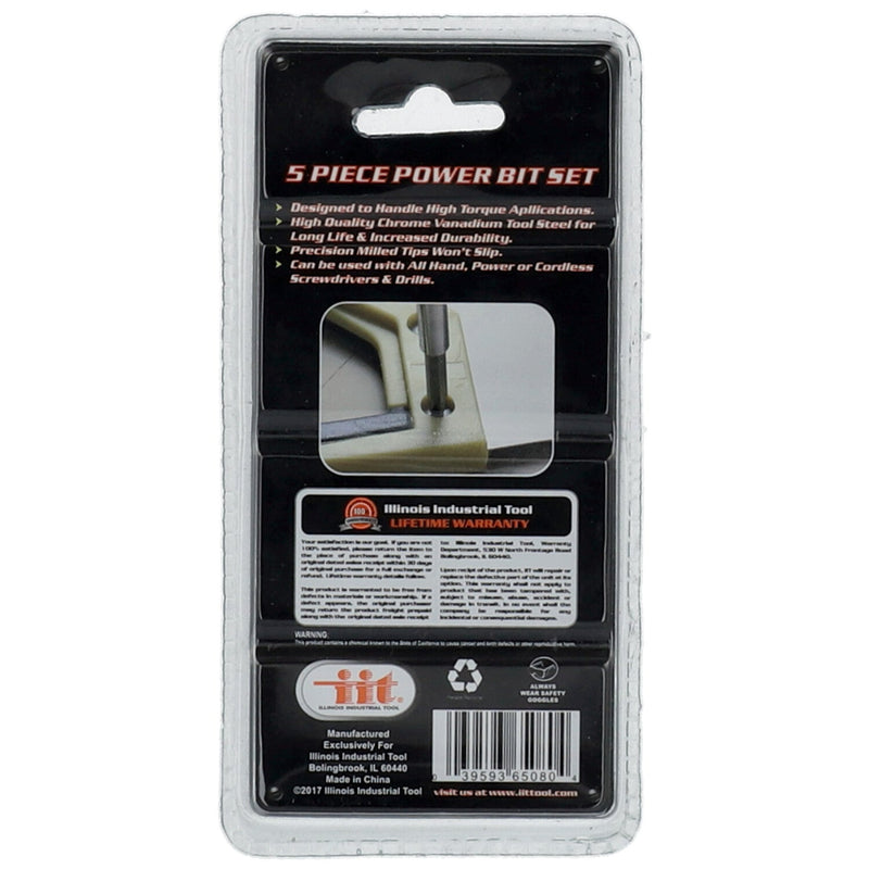65080-IIT 5pc #2 PHILLIPS BIT SET-CRV