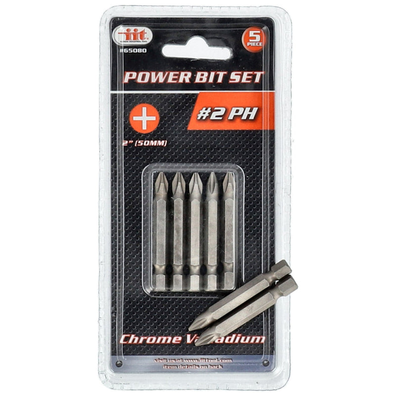 65080-IIT 5pc #2 PHILLIPS BIT SET-CRV