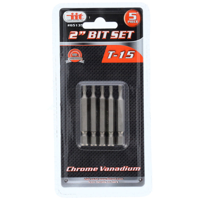 65135-IIT 5pc T-15 2'' POWER BIT SET -CRV