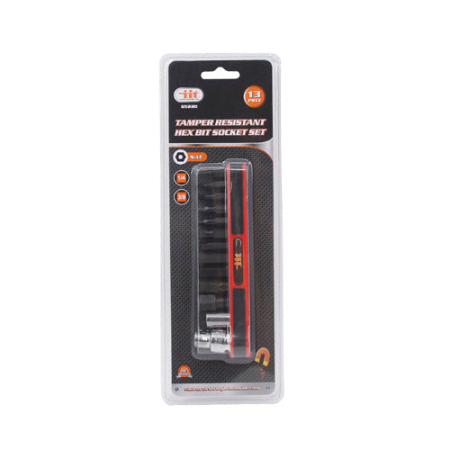 IIT 13pc TAMPER RESISTANT HEX BIT SOCKET SET SAE