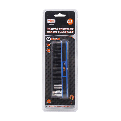 IIT 13pc TAMPER RESISTANT HEX BIT SOCKET SET METRIC