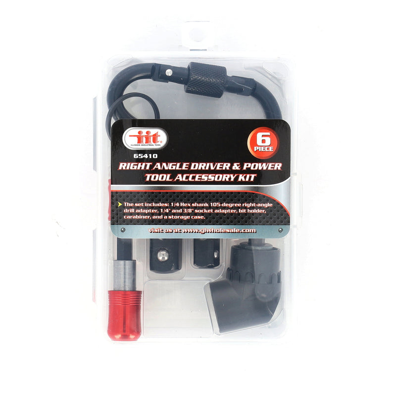 IIT 6PC RIGHT ANGLE SCREWDRIVER POWER TOOL ACCESSORY SET