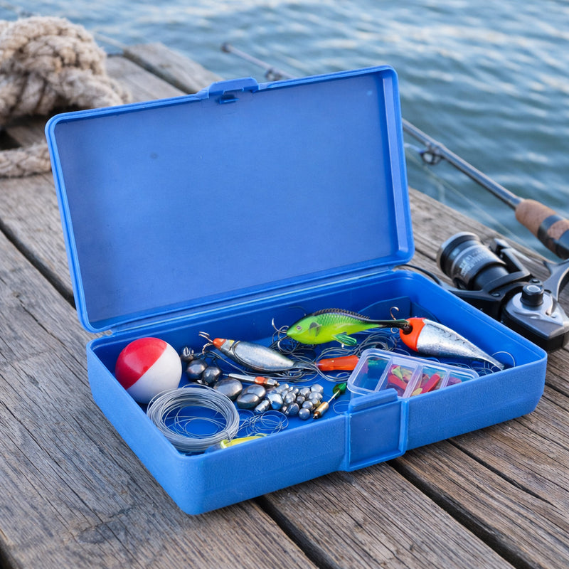 FLAMBEAU BLUE STORAGE BOX 8-1/4x4-1/4x2''