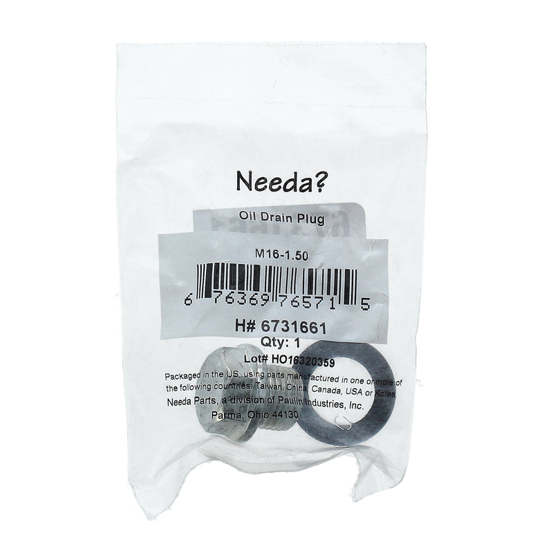 HILLMAN OIL DRAIN PLUG M15x1.5 w/GASKET