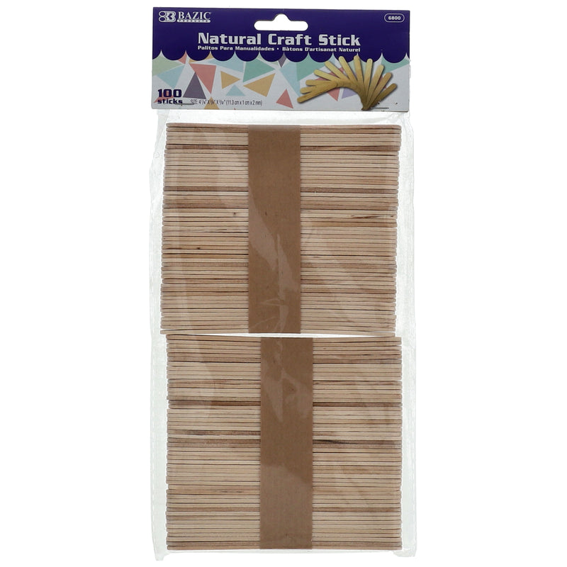 100ct NATURAL CRAFT STICKS -NO ONLINE SALES