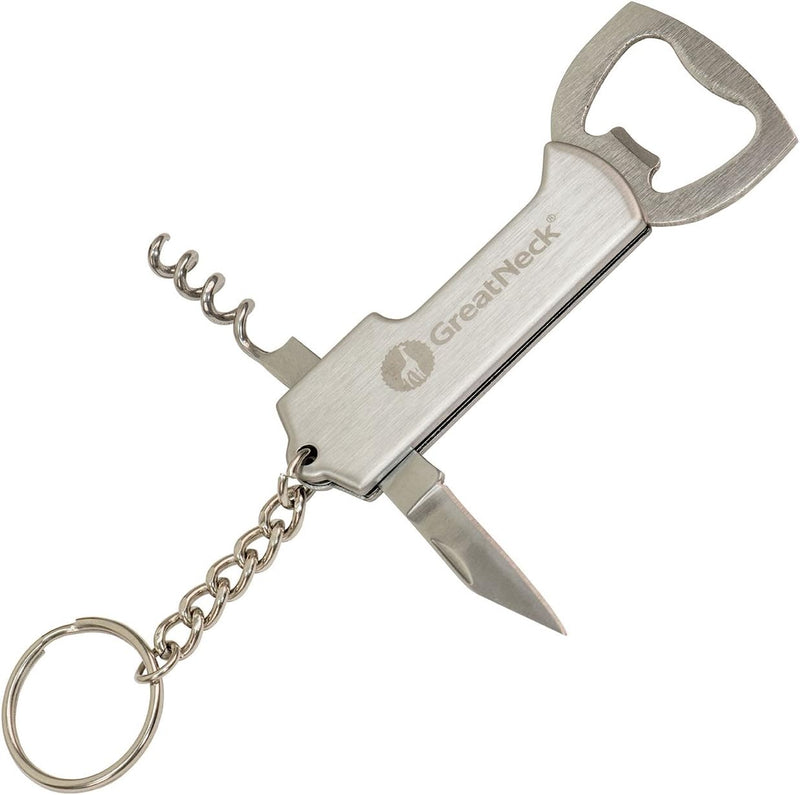 STAINLESS KNIFE & BOTTLE OPENER MULTI TOOL
