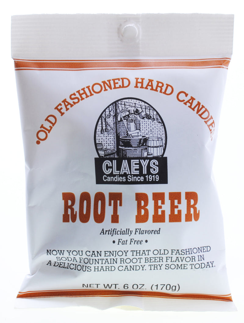 CLAEYS ROOT BEER HARD CANDY-PEG BAG