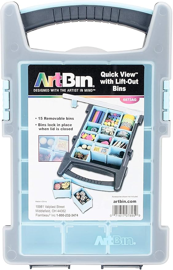 ARTBIN QUICK VIEW STORAGE BOX WITH 15 REMOVABLE BINS