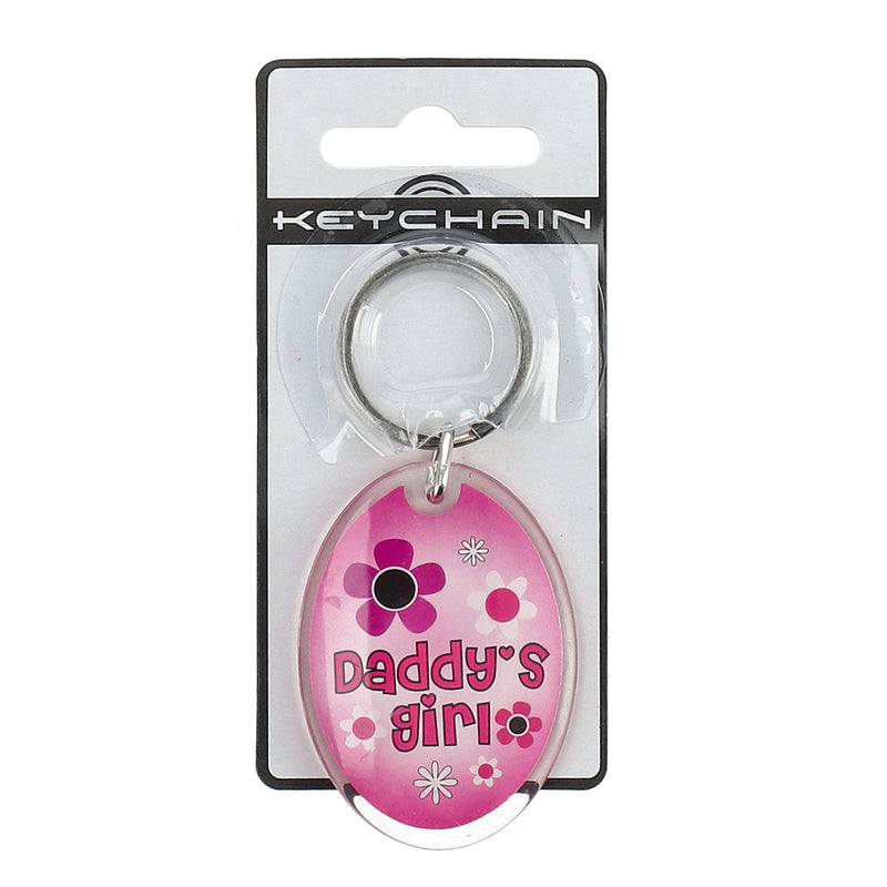 DADDYS GIRL PINK ACRYLIC KEYCHAIN