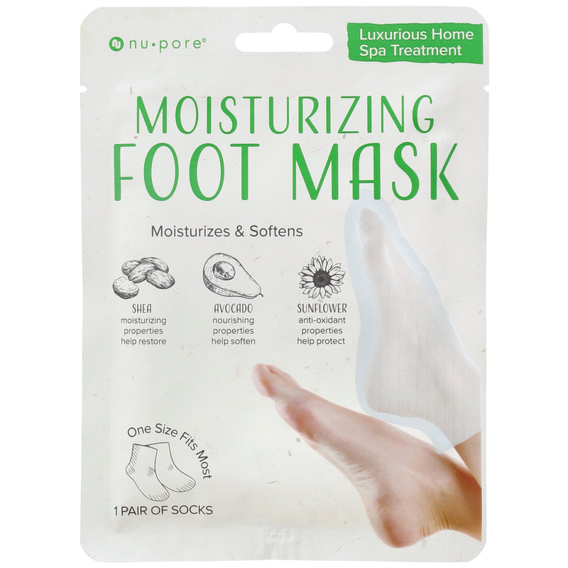 NU-PORE MOISTURIZING FOOT MASK SOCKS (ONE PAIR)