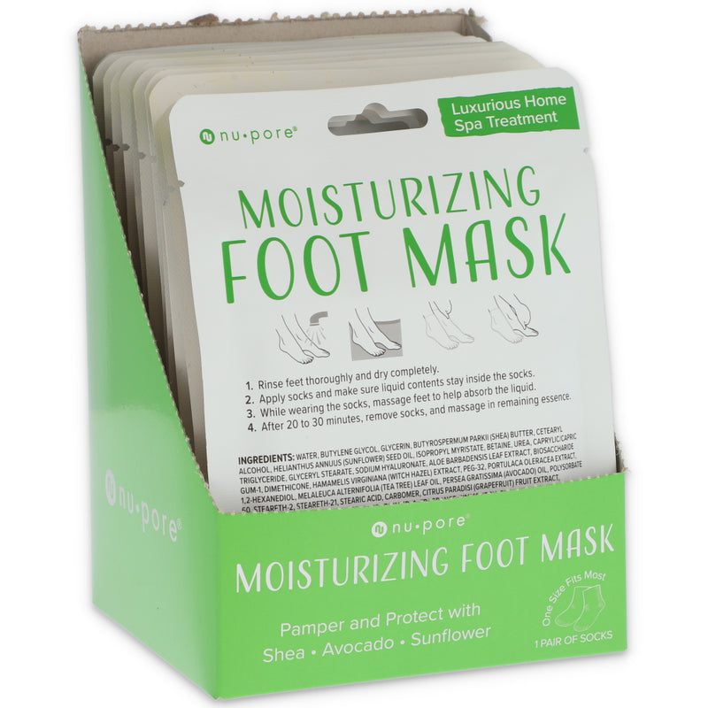 NU-PORE MOISTURIZING FOOT MASK SOCKS (ONE PAIR)