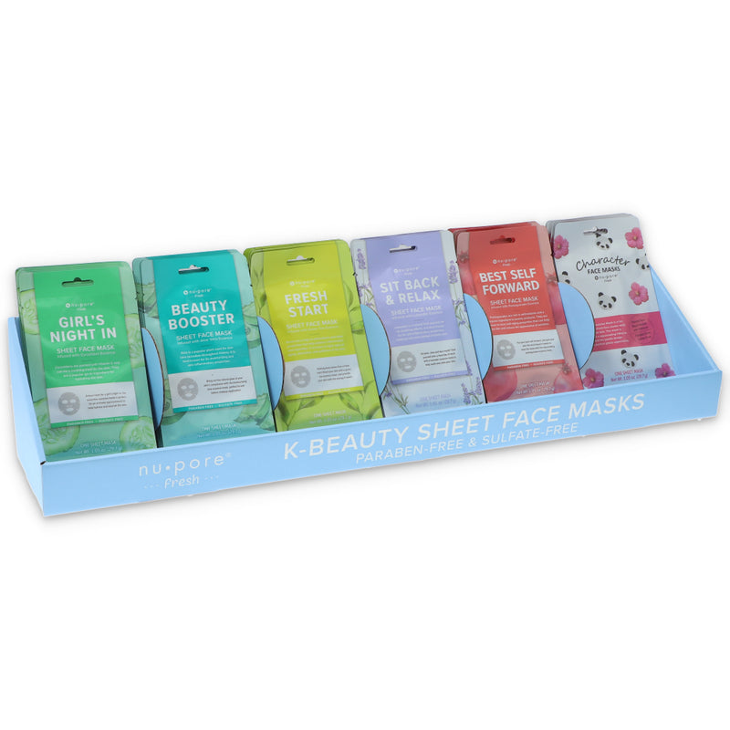 NU-PORE K-BEAUTY SHEET FACE MASK ASSORTMENT
