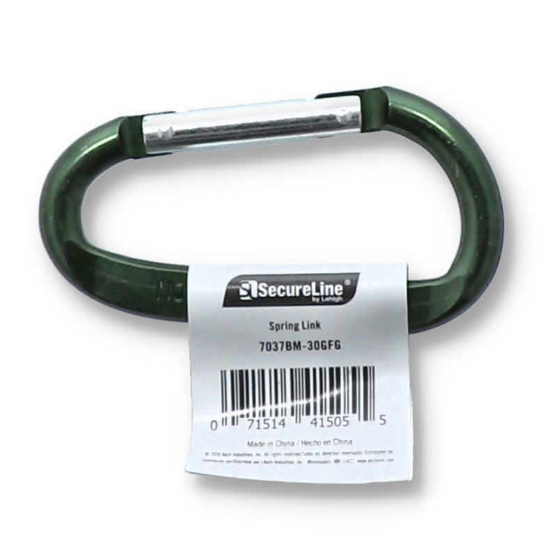 3" GREEN ALUMINUM SPRING LINK 150lb SWL