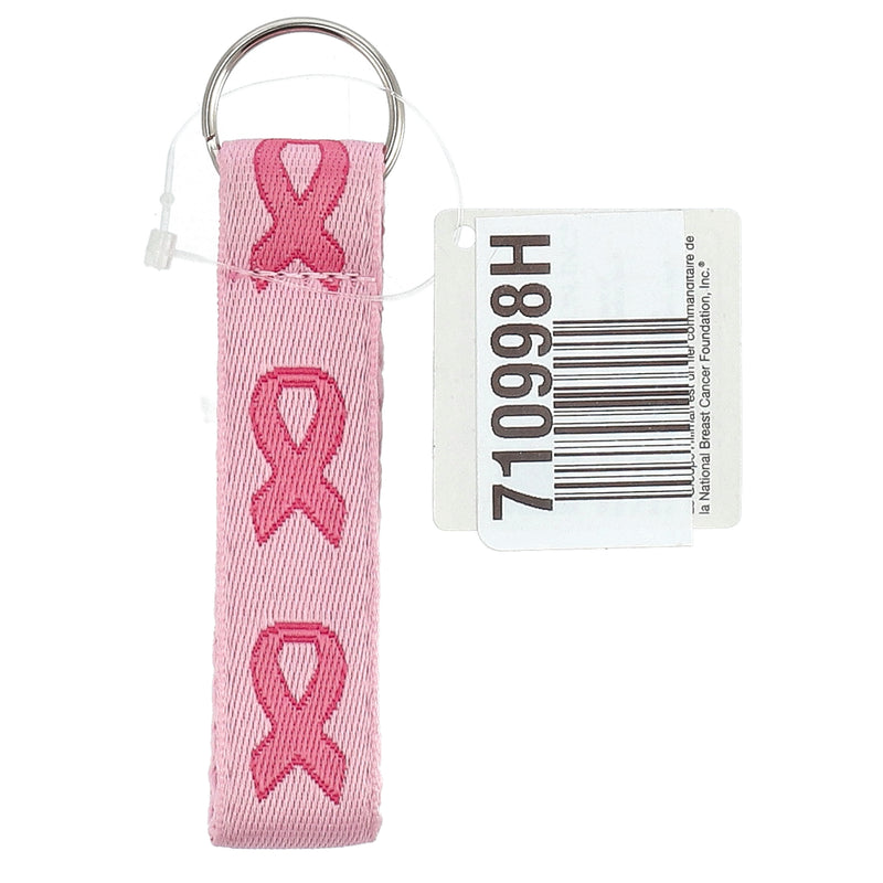 BREAST CANCER PINK CLOTH KEYCHAIN LANYARD