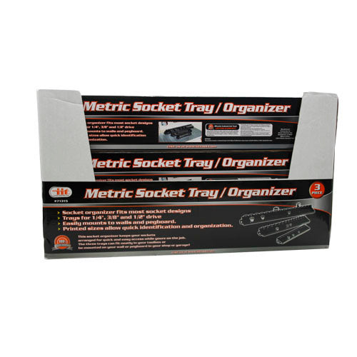IIT 3pc METRIC SOCKET TRAYS