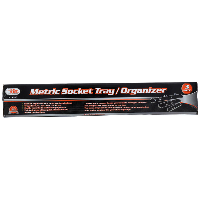 IIT 3pc METRIC SOCKET TRAYS