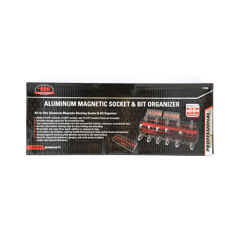 IIT PRO 4-WAY ALUMINUM MAGNETIC SOCKET & BIT HOLDER