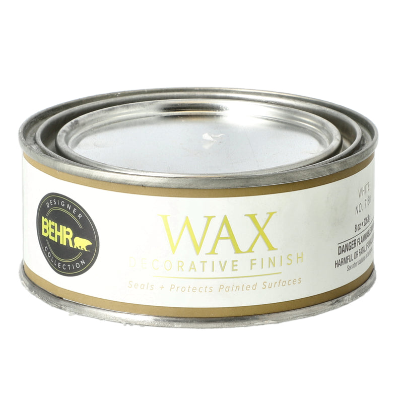 BEHR 8OZ WAX DECORATIVE FINISH DRY OIL INTERIOR WHITE