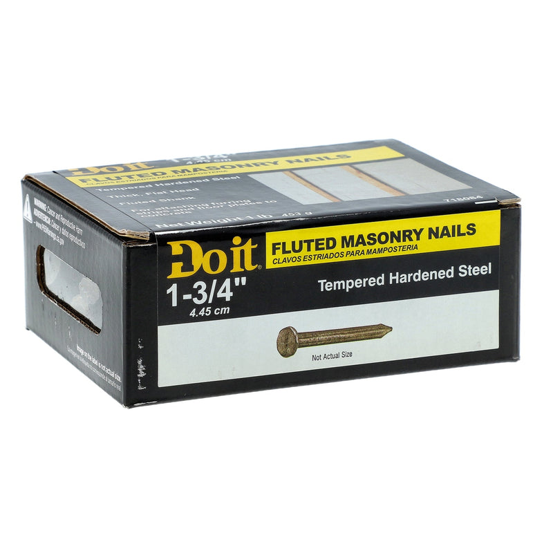 DO-IT 1LB FLUTED MASONRY NAILS 1-3/4'' TEMPERED STEEL FLUTED SHANK