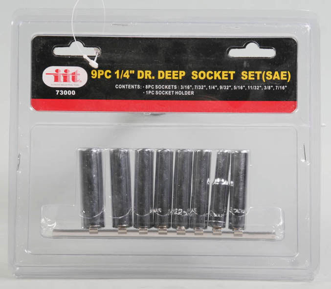 IIT 8PC 1/4'' DRIVE DEEP CHROME SOCKETS