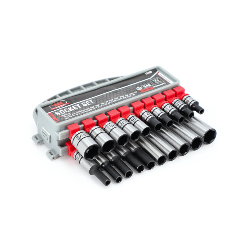 IIT PRO 20PC 1/4'' DRIVE CRV DEEP & SHALLOW SOCKET RACK