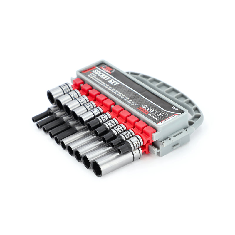 IIT PRO 20PC 1/4'' DRIVE CRV DEEP & SHALLOW SOCKET RACK