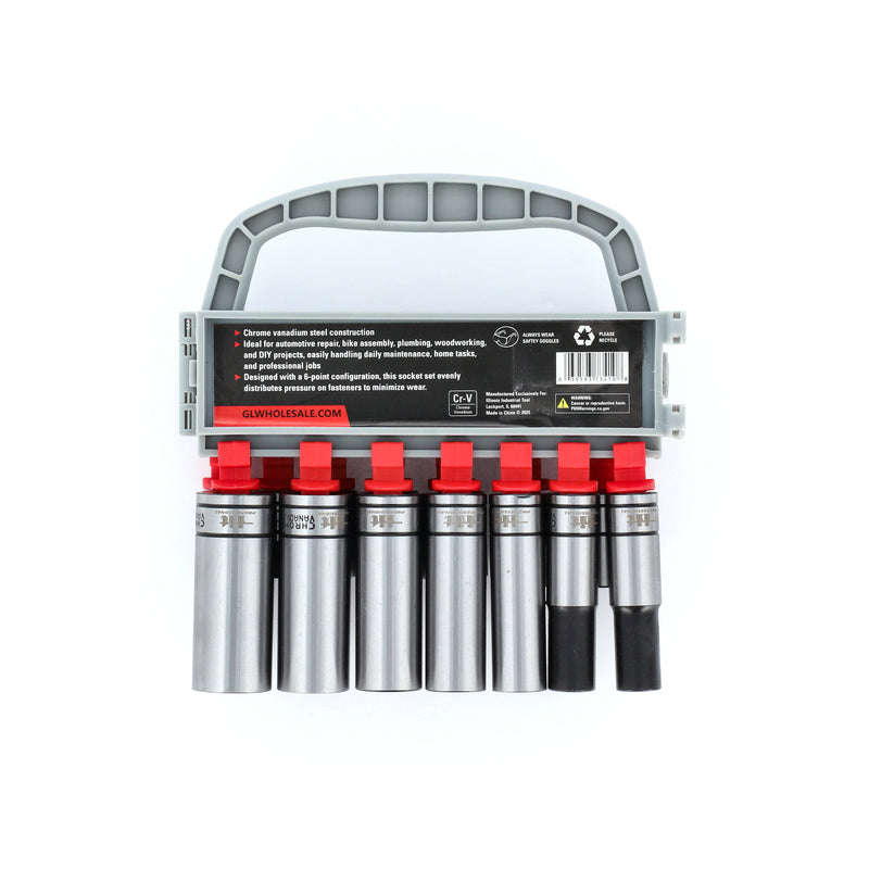 IIT PRO 14PC 3/8'' DRIVE CRV DEEP & SHALLOW SOCKET RACK