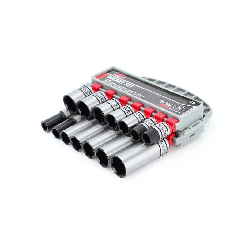 IIT PRO 14PC 3/8'' DRIVE CRV DEEP & SHALLOW SOCKET RACK