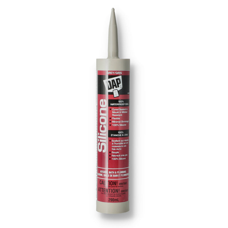 DAP SILICONE 10.1OZ KITCHEN BATH & PLUMBING CAULK GREY