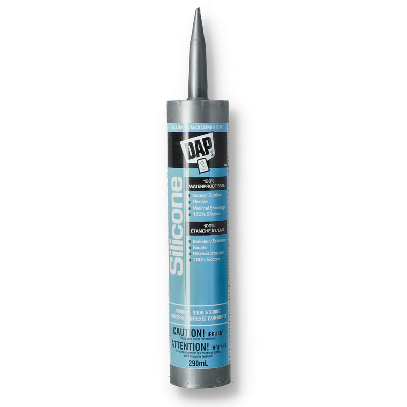 DAP SILICONE 10.1OZ CAULK WINDOW & DOOR ALUMINUM COLOR