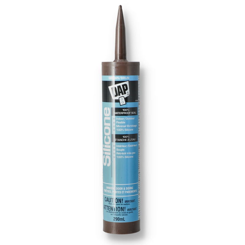 DAP SILICONE 10.1OZ WINDOW DOOR & SIDING CAULK BROWN