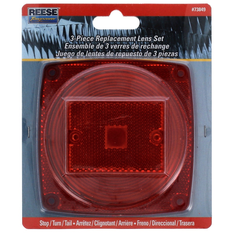 3PC TRAILER LIGHT REPLACEMENT LENS SET