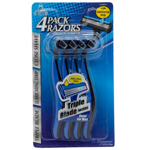 4pc MENS TRI-BLADE RAZORS