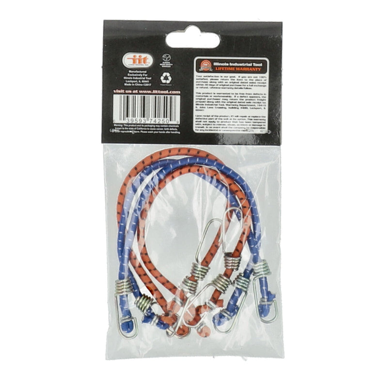 74250-IIT 4pc 10'' MICRO BUNGEE STRAP SET