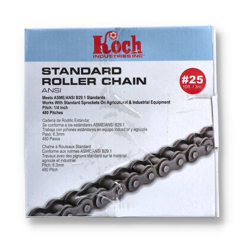 10' #25 ROLLER CHAIN 1/4'' PITCH
