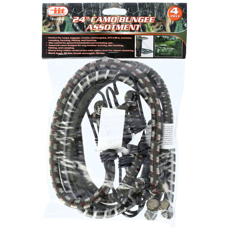 IIT 4pc 24'' CAMO BUNGEE ASSORTMENT