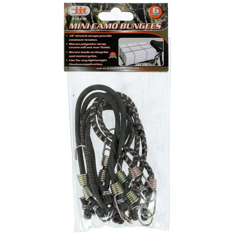 IIT 6pc MINI CAMO BUNGEES