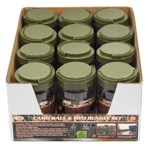 IIT 20pc CAMO BALL & MINI BUNGEE SET