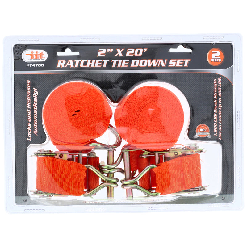 IIT 2pc 2'' x 20' RATCHET TIE DOWN