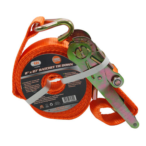 IIT 2'' x 27' RATCHET TIE DOWN -J HOOKS