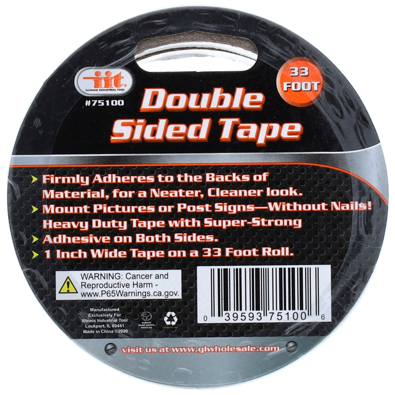 IIT 2pk 1'' x 33' DOUBLE SIDED TAPE